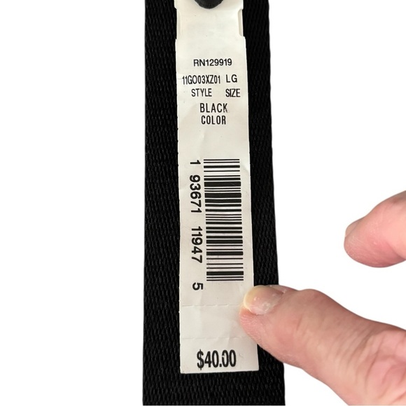 GUESS - NWT - THE JAGK BELT - SIZE LARGE / 38-40” BOLD BLACK & WHITE - S8 - Picture 4 of 7